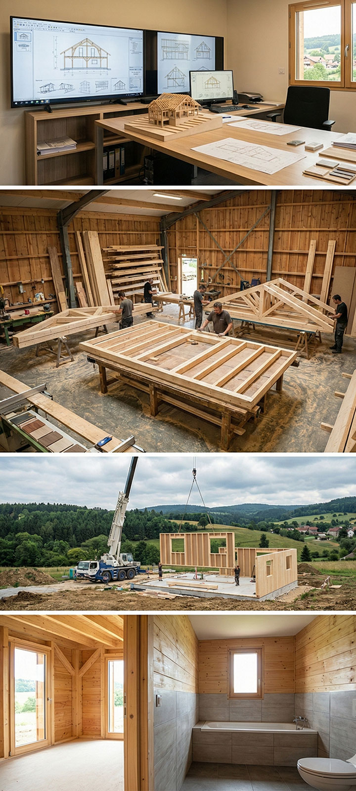 Les étapes d'une construction bois avec Aymonier Construction à Besançon